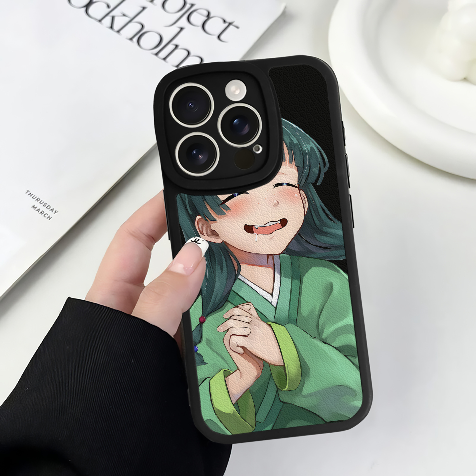 （画像用） 薬屋のひとりごと The Apothecary Diaries 【iPhone 16シリーズ対応】シリコンスマホケース（レザー調） 材質：シリコン